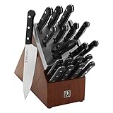 HENCKELS Solution selbstschärfendes Messer-Set, 20 Stück, Kochmesser, Brotmesser, Fleischmesser, deutsche Technik, seit über 100 Jahren Meisterschaft informiert, Edelstahl
