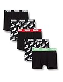 Puma Kinder Boxer Unterwäsche, Schwarz, 158-164 (5er Pack)