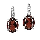 Süße Creolen für Frauen mit Zirkonia ene Ohrclips Für Damen (Red, One Size)