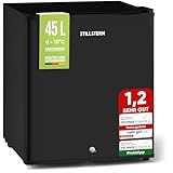 Stillstern Mini Kühlschrank E 45L mit Abtauautomatik, Schloss, Frostfach, Leise, Ideal für Küche, Büro, Schlafzimmer, Hotels und kleine Wohnungen Kühlschrank klein Minibar Getränkekühlschrank