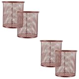Uonlytech 2 Sätze Aufbewahrungseimer Für Stifte Einfacher Stifthalter Desktop-speicher-bucket Desktop-stifthalter Bleistift Eimer Rostfreier Stahl Rose 2 Stück * 2