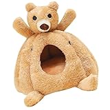 LALAFINA Hamster Baumwollnest S – Warmes Atmungsaktives Hamsterversteck mit Befestigung für Käfig Komfortables Chinchilla und Kleintierhaus