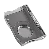 Vitsrisea Zigarrenschneider Guillotine - Zigarrenschneider Aus Edelstahl Mit V-Schnitt,| Integrierter Locher Für 2 Zigarren | Guillotine Aus Edelstahl Mit Scharfer Schnittklinge Für Das