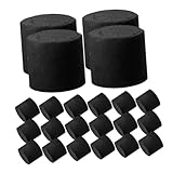 WEKADRIN 25 Stück Teiliges Handwärmer Holzkohle Kompakter Langlebiger Brennstoff aus Hochwertiger Holz Rund Geformt Wiederverwendbar Sicher für Tisch feuerstelle Outdoor räucherofen und