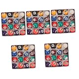 BESPORTBLE 5 Sätze -Billard-Set Billard Mini Billiard Mini Billard Kugeln Billard-Queue-Fall Billiard Ball Billardkugel-Etui Billard-Übungsball Billardkugel für den Haushalt Harz