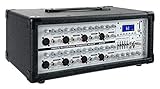 Pronomic PM83U 8-Kanal Powermischer mit USB/SD/Bluetooth MP3-Player (Live Mischpult mit integriertem Verstärker, Digitales Effektgerät, 300W)