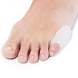 SiaMed Zehenspreizer Hallux Valgus kleiner Zeh, Ballenschutz Fuß, [4x] Stück Hallux Valgus Bandage Schiene, Toe Separator aus Silikon zur Hallux Valgus Korrektur, BPA frei