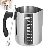 Szaboviktoria 900 ml elztopf, Wachsschmelzer, Wachsschmelztopf, Schmelztiegel, Wasserbad Schmelzschale Mit Skalenmarkierung Und Löffel Zur Kerzenherstellung, Seifenherstellung