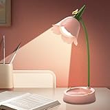 CECOMBINE Schreibtischlampe für Kinder, Himmel Dimmbare LED Tischlampe mit 3 Farbtemperaturen, USB Nachttischlampe mit Touchsensor und Flexibles Arm, Mädchen Schreibtischlampe für Lesen, Lernen