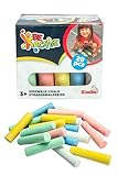 Simba 20 Straßenmalkreiden, 5 Farben: Blau, Gelb, Rot, Grün, Weiß, 2,5x10,5cm, ab 3 Jahren