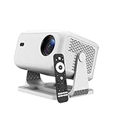 VNEIMQN Smart Projektor WiFi 6 Bluetooth 5.2 mit Autofokus &Netflix-Zertifizierung 650 ANSI Echte 1080P (4K-Unterstützung) 180° Drehbarer Standfuß Tragbar für Kinoerlebnis Outdoor