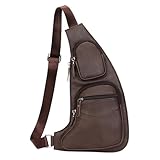 Générique Ledertasche, PU-Leder, verstellbare Schultertasche, klein, Anti-Theft Daypack, Stylish Fanny Pack Travel for Outdoor, Hiking Traveling, 35,9 x 22,6 cm, auburn, Se référer au descriptif