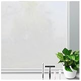 LEMON CLOUD Fensterfolie Blickdichte Sichtschutzfolie Selbsthaftend Milchglasfolie Statische Fensterfolien Anti-UV Fenster Folie Für Büro Zuhause Badzimmer Weiß Matt 44,5x200 cm mit Werkzeug