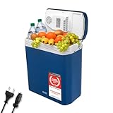 TZS First Austria elektrische Kühlbox 24 Liter | 12 Volt & 230 Volt | mit 12-V-Stecker fürs Auto | für Camping, Festivals & Reisen | mit Kühl- und Warmhaltefunktion | blau