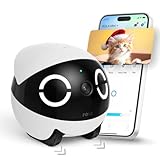 Enabot EBO ROLA Mini 2K Haustierkamera-Roboter: Bewegliche Innenkamera mit Akku und Telefon-App, One-Touch-Anruf, 2-Wege-Audio, IR-Nachtsicht, Bewegungserkennung, Videoaufzeichnung