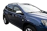 J&J AUTOMOTIVE | Windabweiser Passend Für Duster ab 2018, Heko Regenabweiser, Schwarz, Getönt, Set 4-Teilig, Vorne und Hinten, Aerodynamisch, Einfache Montage, Befeistigung mit Clips