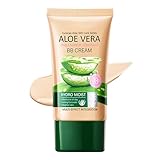 BB Cream, Aloe Vera Getönte Tagescreme, Feuchtigkeits & Wasserfest Cushion Foundation, Atmungsaktives & Leichtgewicht Concealer mit Volle Abdeckung, Langlebig Tinted Moisturiser, Gleichmäßige Hautton