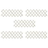 vidaXL 5X Tannenholz Massiv Rankzaun Erweiterbar Rankgitter Rankhilfe Scherengitter Spalier Blumengitter Pflanzengitter Holzgitter 180x60cm