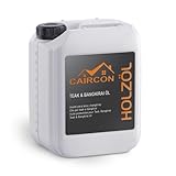 CAIRCON Teak Holzöl Bangkirai Öl für Möbel Gartenmöbel Teakholz Hartholzöl Farblos - 5L