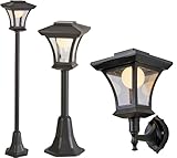 Northpoint LED 3in1 Solar Gartenlaterne für Innen und Außen Dämmerungssensor warmweißes Licht 3000K 20lm IP44