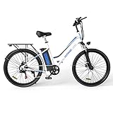 HITWAY E Bike, Elektrofahrrad für Damen Herren, 26 Zoll Pedelec Cityräder Cruise City Bike,250W Motor,Li-Batterie 36V/11,2Ah ebike,Shimano 7 Gängen,bis 35-90km