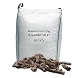 Olivenholz 500 kg – Brennholz für Kamin, Herd, Grill, Ofen – Holzscheite für Kamin – angenehmer Duft für Zuhause – hohe Heizleistung – kontrollierter Schnitt Spanien (500 kg)