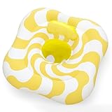Bestway Swim Safe ABC Schwimmsitz Stufe A, 72 x 72 x 27 cm, für 1-2 Jahre, 11-15 kg, strapazierfähiges PVC, Samtoberfläche, 4 Luftkammern, Sicherheitsventile, Windel-+Y1175+Y1118