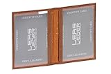 LEAS Ausweismappe- & -hülle mit 2 Sichtfenstern Echt-Leder, cognac Card-Collection