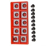HEBEOT 10 x Hartmetall-Hobelmesser, wendbar, quadratischer Einsatz, 14 x 14 mm, mit 30-Grad-Schneidwinkel für Spiralhobelkopf, Holzbearbeitungswerkzeug
