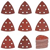 120 Stück Schleifpapier Dreieckschleifer 93x93x93mm Dreieckschleifer Schleifpapier 6 Loch Klett Schleifpapier Dreieck Schleifpapier für Dreieckschleifer (40 60 80 120 180 240 320 400 Körnung)