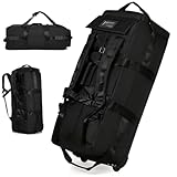 3-in-1-Reisetasche mit Rollen, 75 l, 80 x 30 x 33 cm, Reiserucksack, wasserdicht, Schuhfach, Oxford-Gewebe, robust, verschleißfest und wasserdicht