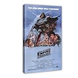 cncswg Leinwandposter mit Star Wars, das Imperium schlägt zurück, Wandkunst, Dekordruck, Bild Gemälde für Wohnzimmer, Schlafzimmer, Dekoration, 50 x 75 cm