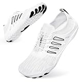 Bigzagger Barfuss Schuhe Damen Herren Sommer Barfußschuhe Damen Schnell Trocknend Badeschuhe mit Breite Zehenbox und Zero-Drop Sohle Unisex Barfussschuhe Traillaufschuhe Fitnessschuhe