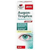 Doppelherz Augen Tropfen Hyaluron 0,4 Prozent - Medizinprodukt mit lindernder Wirkung bei trockenen und gereizten Augen - 10 ml sterile Lösung