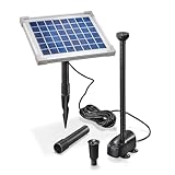 esotec Solar Pumpensystem WATERSPLASH 5/470, Komplett-SET, Teichpumpe Springbrunnenpumpe, Solarbrunnen outdoor, Solarmodul 5W, Wasserspiel Direktbetrieb 0,9m 470l/h IP68 101012