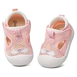 MASOCIO Baby Sandalen Mädchen Sommer Lauflernsandalen Lauflern Schuhe 8 9 10 Babyschuhe Kleinkind Kinder Shoes Sommerschuhe Sandals 1 Jahr Draußen Outdoor ab 12-18 Monate Größe 20 Rosa