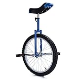 KLYDBMYT Trainer-Einrad für Kinder/Erwachsene, F 16 Zoll, Einrad für Kinder, kleines Einrad für 6–16-jährige Kinder/Jungen/Mädchen (blau, 16 Zoll)