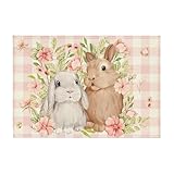 Ostern Tischsets, Bunny Tischset, Küchentisch Matte, Leinen Ostern Tischset Anti-Rutsch-Wärme-Isolierung Für Saisonale Frühling Urlaub Party Home Decoration