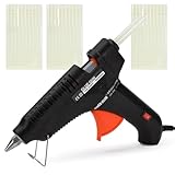 Heißklebepistole 100 W - Präzision, Zuverlässigkeit und Praktikabilität für DIY-Projekte mit 30 Klebesticks à 20 cm im Lieferumfang enthalten