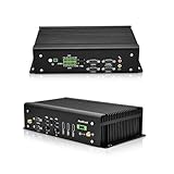 PeeliCeeli Industrie Lüfterlos Mini PC, Core i7-9750H Mini Computer, 6X RS232/RS422/485 COM, 2X 2.5GbE i225-V LAN, 3X HD Dreifach-Display, GPIO, WiFi, BT, DDR4 8GB RAM 256GB NVMe SSD