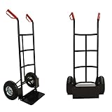 Ondis24 Sackkarre Luftbereifung Klappbar 100Kg Tragfähigkeit Stahl Schutzblech Transportkarre Transportroller Transportwagen