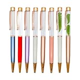 Lopenle Klassische Business-Stifte, DIY, transparent, drehbar, Kugelschreiber und Tinte, Kugelschreiber, Schule, Büro, Schreibtisch, Dekoration, Zubehör, 12 Stück
