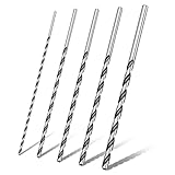 ALTcompluser 5pcs Extra Lange Holzbohrer Bohrer Set 2 mm, 3 mm, 3,5 mm,4 mm, 5 mm Holzbohrer HSS Spiralbohrer zum Bohren für Die Holzbearbeitung Manuelle