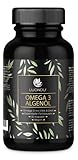 Luondu Omega 3 Vegan [ 1500mg ] - Premium Omega 3 Fettsäuren Algenöl 525 DHA + 250 EPA pro Tagesdosis I 100% pflanzlich - Unterstützt normale Gehirnleistung & Sehkraft (90 Kapseln (1 Dose))