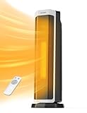 PELONIS 2 in 1 Elektrische Raumheizung 2000W mit Fernbedienung, energieeffiziente, tragbare Keramikheizung, 75° Oszillation, einstellbarer Thermostat, Kipp- und Überhitzungsschutz
