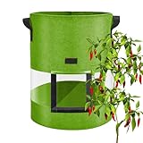 Stoff-Pflanzgefäß – verdickte Vlies-Pflanzsäcke, Outdoor-Gartenzubehör für Tomaten, Gemüse, sichtbarer Raum, Mehrzweckbehälter mit Griffen