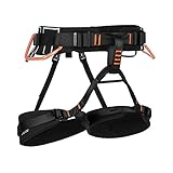 Mammut 4 Slide Harness | Klettergurt für Damen und Herren, Absturzsicherung, Ausrüstung für Bergsteiger | XS-M, Schwarz