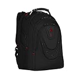 WENGER Ibex Deluxe Laptop-Rucksack, Notebook 14 bis 16 Zoll, Tablet bis 10 Zoll, 26 l, Damen Herren, Business Uni Schule Reisen, Schwarz