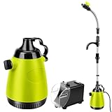 JUDANNA Akku-Tauchdruck Regenfasspumpe für Makita 18V Akku, 300W Schmutzwasserpumpe Tauchpumpe, Fördermenge 5000L/h, Förderhöhe 8 m (ohne Akkus), Green