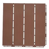 ELAYARD Wasserfester Kunststoff Verbundboden Verschleißfest Spaltbar Wetterfeste Dekorative Bodenplatte für Balkon und Terrasse Einfach zu Verlegen Langlebig und Robust